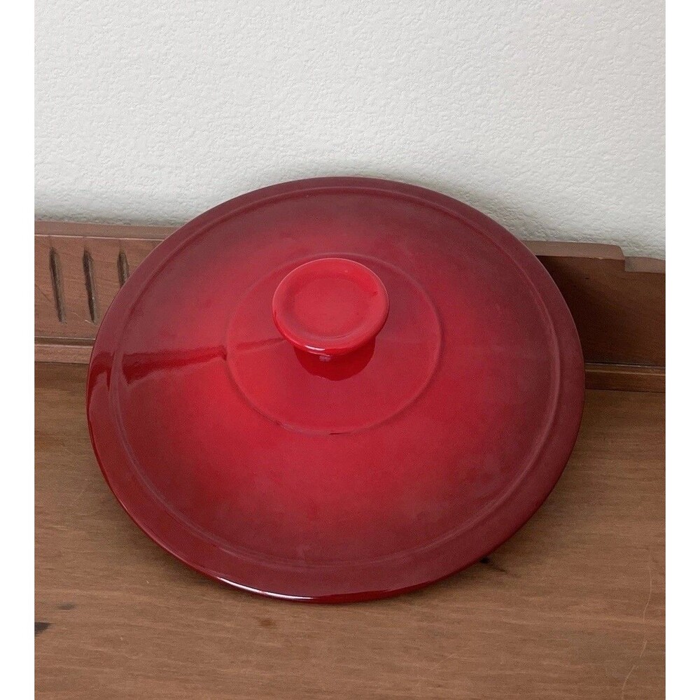 Well Equipped Kitchen Ceramic Dutch Oven Replacement Lid - Cerise Red
